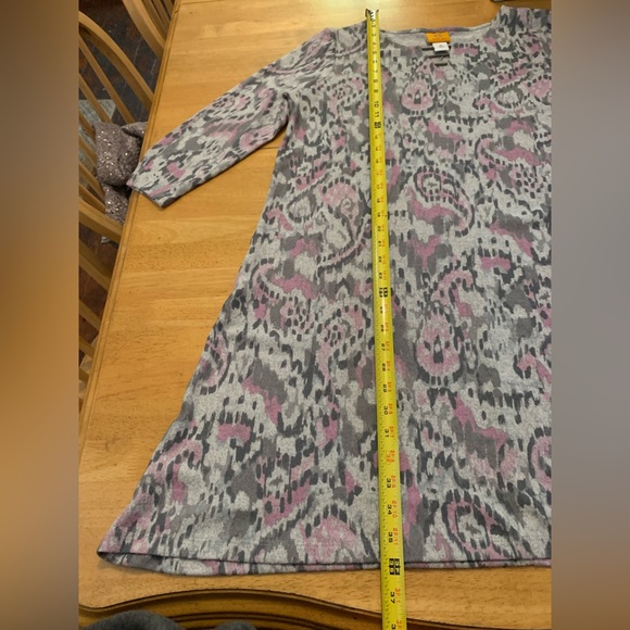 New RUBY RD Blotchy print Gray Lavender DRESS size M Brushed Cozy Fabric NWT - Picture 4 of 9